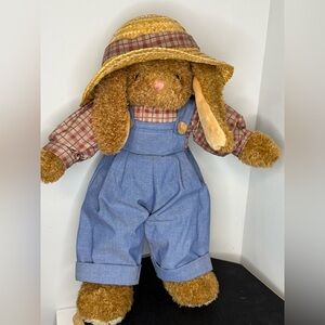 Vintage Plush Country Bunny